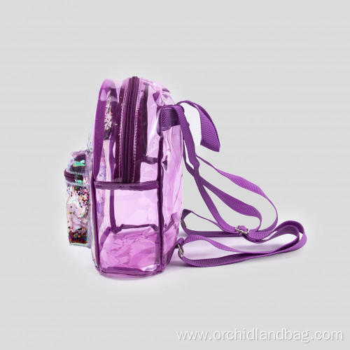 Purple Jelly Sequin Kids Backpack